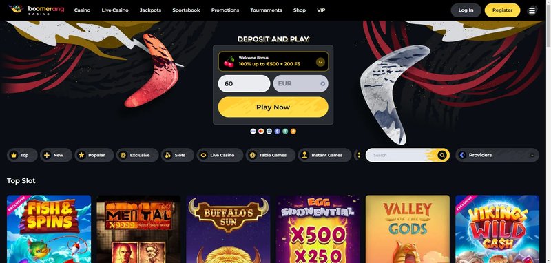 Boomerang casino online, boomerang bet casino